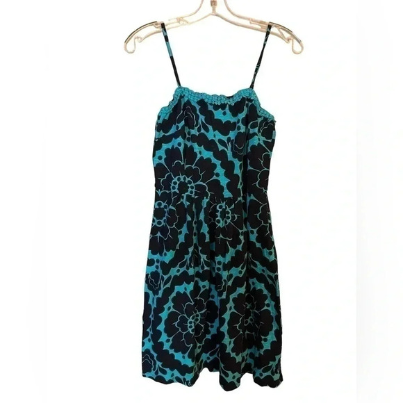 Boden Amber Blue Day Dress Size 4R Tropical Floral - Picture 3 of 11